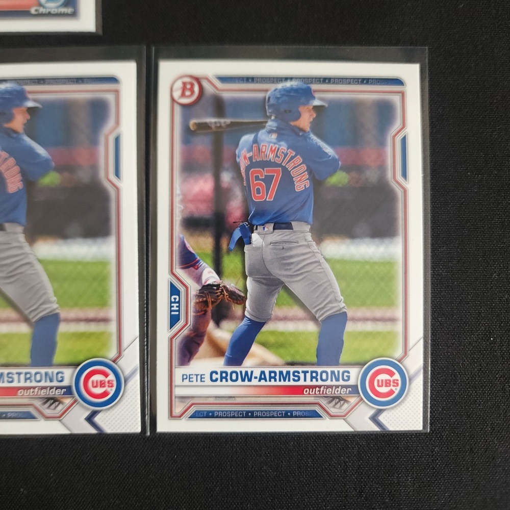 Pete Crow-Armstrong Bowman Rookie RC Cards 2021, 2024 - Picture 7 of 13